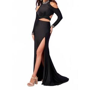 NEW RACHEL ALLAN two piece gown in black